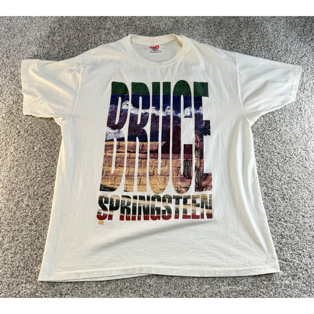 1992-93 Bruce Springsteen USA World Tour T-Shirt X-Large Single Stitch Hanes Vtg